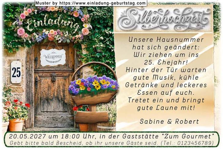 originelle Einladung zur Silberhochzeit - das besondere Kartenspiel zur Feier