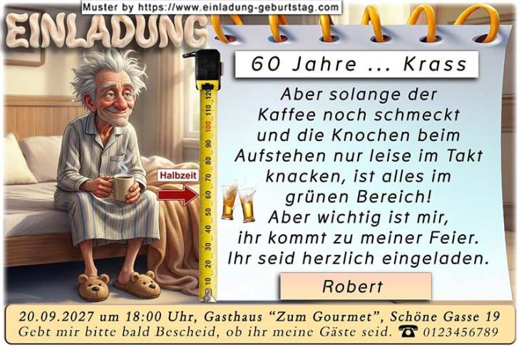 Die lustige Einladung zum Geburtstag – Sie vor langer Zeit als Spermium auf dem Weg zur Eizelle. Sie haben gewonnen und das muss gefeiert werden.