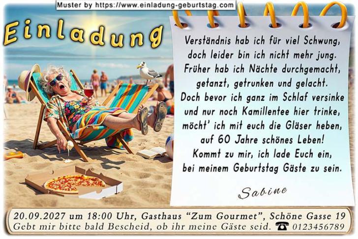 Die lustige Einladung zum Geburtstag mit einem Kartenspiel – 3 Karten in einer Hand. Auf einer Spielkarte befindet sich Ihr Alter.