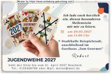 Die lustige Einladung zur Jugendweihe mit dem Jugendweihe-Kartenspiel.