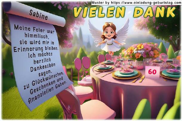 lustige Danksagungskarte Geburtstag - himmlisch