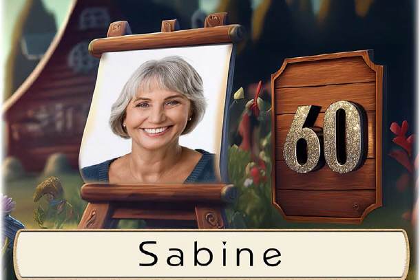 Tischkarte Geburtstag, Ihr Foto auf Staffelei