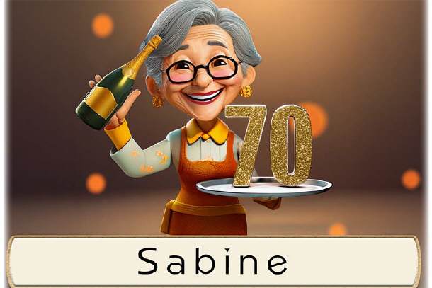 Tischkarte Geburtstag, das Tablett mit Ihrem Alter