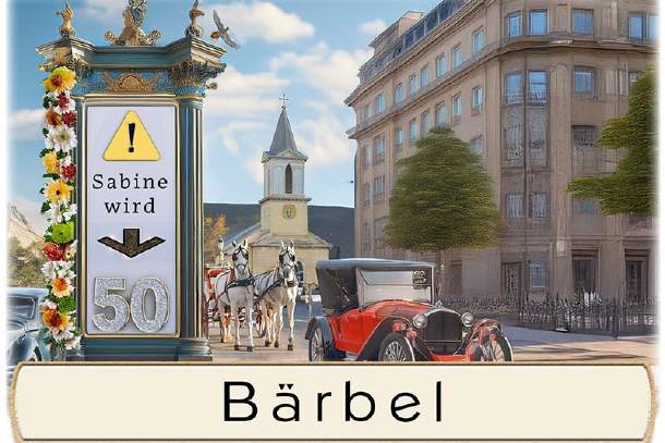 Tischkarte Geburtstag - die Litfaßsäule