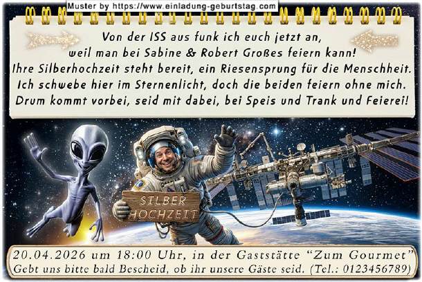 Einladung Silberhochzeit - ISS Silberhochzeit