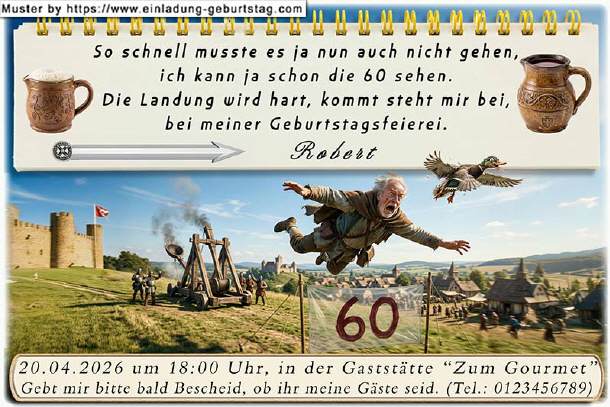 lustige Einladung Geburtstag - das Katapult